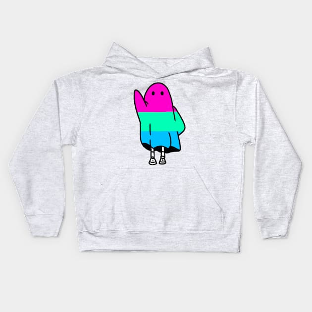 polysexual ghost Kids Hoodie by cmxcrunch